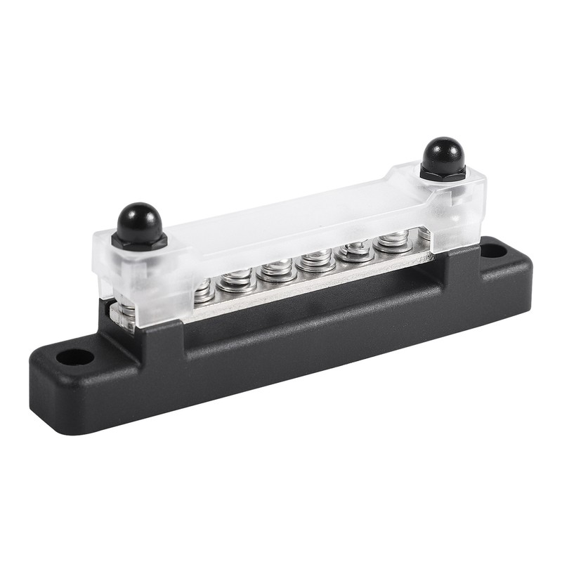 6 Terminal Single-row Bus Bar 150A BusBar Block with Cover,