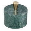 Queenza Marble Salt Cellar with Lid and Brass Knob (Green)