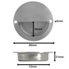 Gasea 2 Packs Recessed Sliding Pull Door Handles, 90mm Stainless