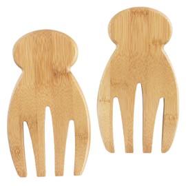 Totally Bamboo Salad Hands – Bamboo Salad Serving Utensils for Serving & Tossing
