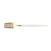 Cutipol GOA GO07WGB Dessert Fork, White/Gold, 7.3 inches (18.5 cm)