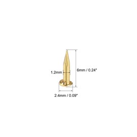 sourcing map Pack of 500 Small Tiny Hardware Nails for Wood DIY Decorative Picture Boxes Accessories Brass Tone 1 x 6 mm (DxL)