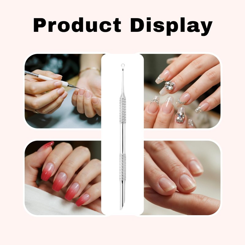 SuriNexCentrics 2 in 1 Cuticle Pusher Professional Cuticle Tool Stainless