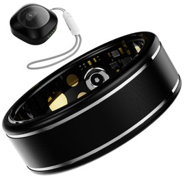 Anarow Activity Tracker Ring for Men – Fitness Tracker Ring with Heart Rate, SpO2, Blood Pressure, Sleep Monitoring, Step & Calorie Counter, 5ATM Waterproof, No Subscription Fee (Black, #8)