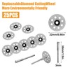 25 Stück Diamant Trennscheibe, 22 mm Trennscheibe Metall, mit 4