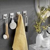 Stainless Steel Adhesive Hooks, Heavy Duty Towel Hooks for Hanging