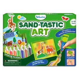 Skillmatics Sand-Tastic Art - Art & Craft Activity for Kids with Craft Kits and Supplies, DIY Creative Activity for Ages 4 to 10 Sticker Play:_Animals