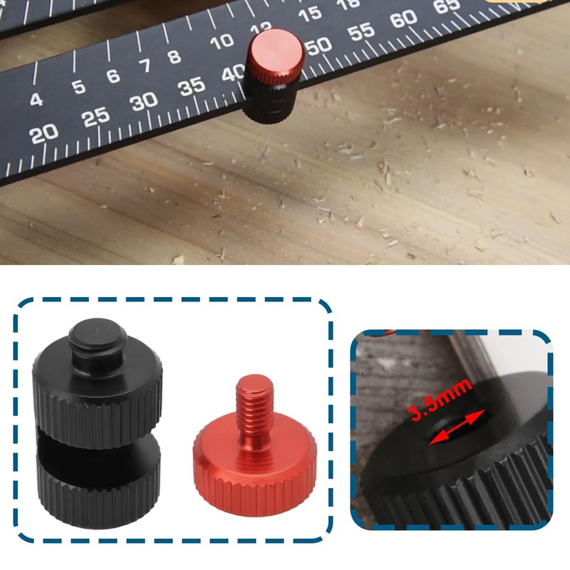 eMagTech Stair Gauge, Lightweight Aluminum Alloy Red Stair Layout Measuring