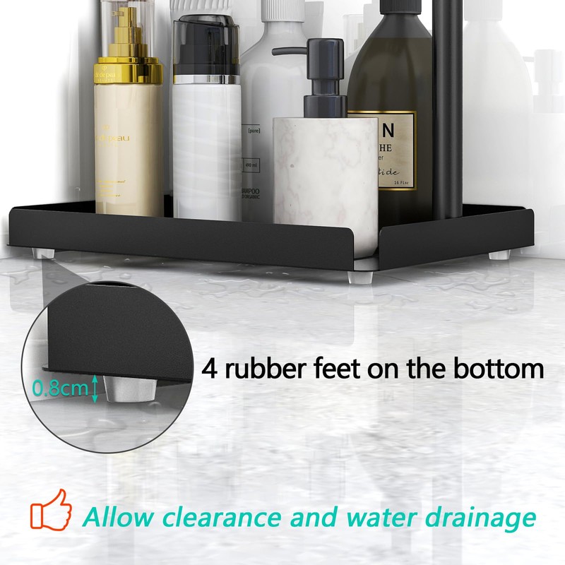 STWWO 2 Tier Bathroom Counter Organizer, Vanity Organizer for Bathroom