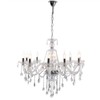 Ridgeyard Modern Luxurious K9 Crystal Chandelier Candle Cognac Pendant Lamp