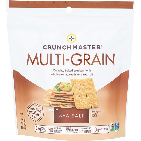 Crunchmaster Multi-Grain Crackers, Sea Salt, 4 Oz