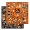 SEVEN EBISU Western Country Cowboy Vintage Bandana, 21.7 inches (55