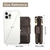 GOIACII Men's Leather Wallet RFID Protection Multifunctional Buckle Zippers Wallet