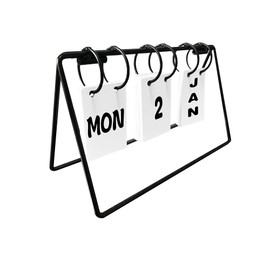 Foldable & Reusable Metal Flip Calendar - Large Display Daily Desktop Decoration, Modern Farmhouse Style for Home/Office/Store