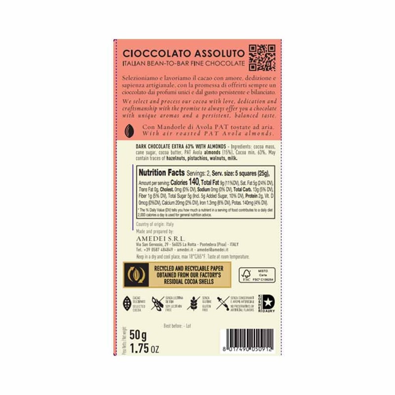 Amedei Dark Chocolate w/ Almonds