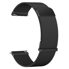 Metal Strap for Garmin Forerunner 255, 265, Venu 2/Venu 3/Vivoactive 4 45mm, 22mm Width Adjustable Stainless Steel Replacement Band with Enhanced Magnet for 255/265 Music,Legacy Hero Strap (Black)