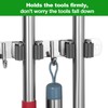 voze 5 Racks and 4 Hooks Mop and Broom Holder