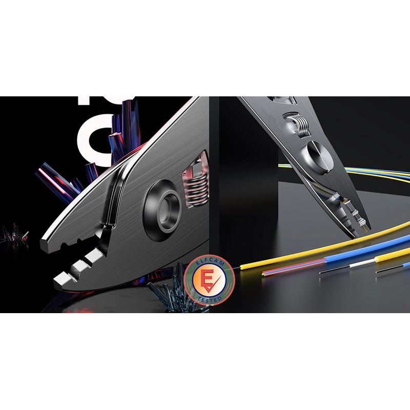 Elfcam® - Optical Fiber Wire Stripper with 3 Holes, Fiber