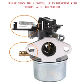 For 2700 3100PSI Pressure Washer Carburetor,compatible with Troy Bilt 799154 593599 591137 595390 594287 799248 Carburetor for 590948 775EX Choke Lawn Mower