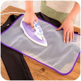 KUJOBUY Heat Resistant Ironing Cloth Protective Insulation Pad Home Ironing Mat Mesh Net Ironing Cloth Guard Protects Clothing Iron Delicate Garments Clothes Random Color (Large 16x24inch)