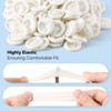 JMU 200PCS Latex Finger Cots Medium, Finger Protectors Disposable, White,