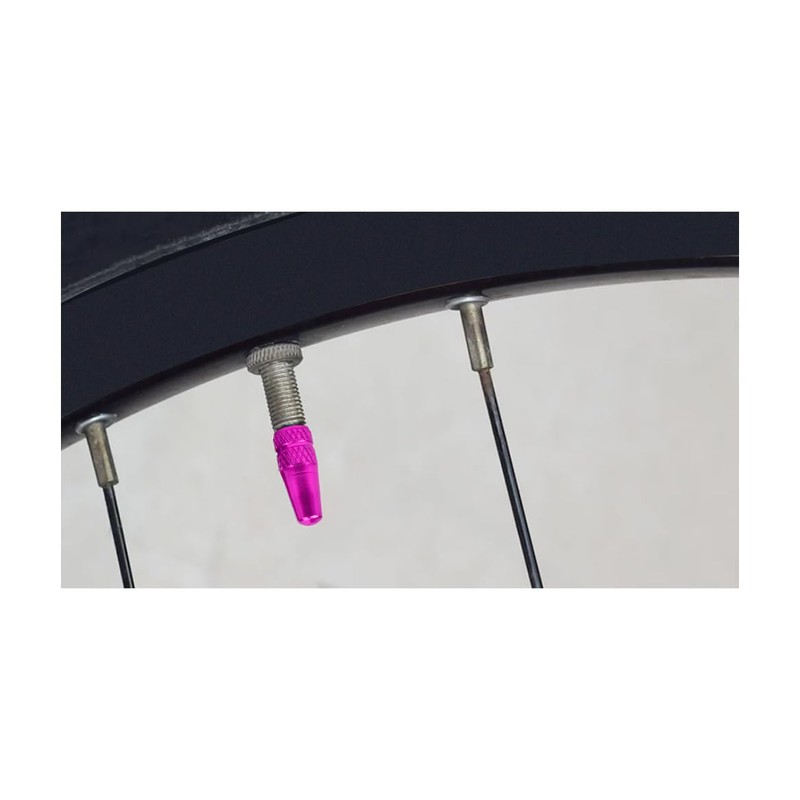 Marcraft Purple Metal Presta Tyre Valve Dust Caps (2 Pack)