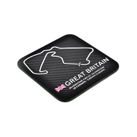 Generic Great Britain Silverstone Circuit Coaster - 90mm x 90mm - Racing Grand Prix Tracks - Formula - Moto - GP - By Legacy Legends