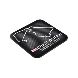 Generic Great Britain Silverstone Circuit Coaster - 90mm x 90mm - Racing Grand Prix Tracks - Formula - Moto - GP - By Legacy Legends