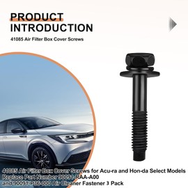 41085 Air Filter Fasteners for ACU-ra and Hon-da Civic, CRV, Pilot, Accord, Crosstour, Ridgeline, TL, MDX, RDX, TSX, Replace Part Number 90091-RAA-A00, 90091-P36-000, Air Cleaner Fastener, 3 Pack
