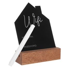 Ciieeo House Shaped WiFi Password Sign Writable Chalkboard Display for Guest Room Wooden Design for Home Decor Erasable Signage with Pen Functional and Stylish WiFi Display