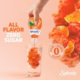 SPLENDA Liquid Water Enhancer Drops, Sugar Free, Zero Calorie, Natural Flavor, Concentrated Drink Mix, 3.11 Fl Oz Each Bottle (Mandarin Orange, 2 Pack)