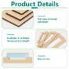 BENECREAT 3Pcs Ribbon Measuring Board, MDF Ribbon Ruler for 6/8/10/12/13/14