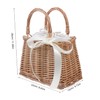 iplusmile 1Pc Woven Flower Basket Rattan Decorative Storage Container with