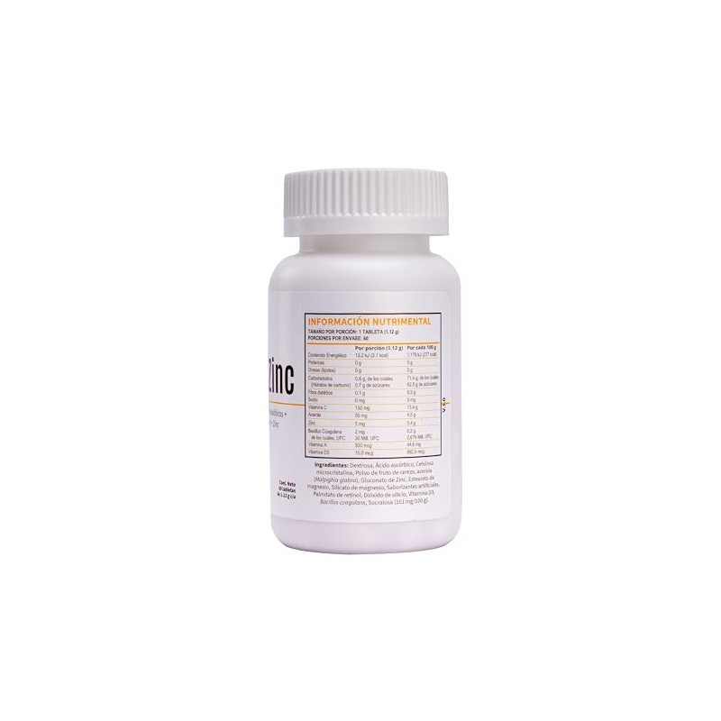 Suplemento Alimenticio Acerola Vitamina Zinc Refuerza Defensas Antioxidante Potente Huesos