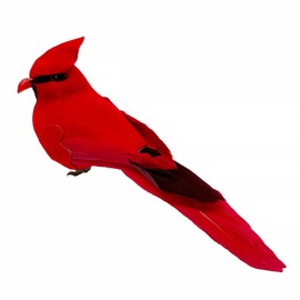 LWINGFLYER Red Cardinal Realistic Artificial Birds Ornaments Feathered Bird Model for Decoration Arts & Crafts Photo Props Floral Arrangements Home Decor Figurines
