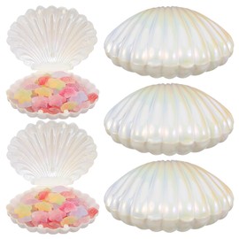 Gadpiparty Caja De Dulces De Conchas Marinas Color Perla 10 Piezas Mini Contenedores Para Fiesta Boda Baby Shower Decoración Y Almacenaje De Joyas