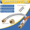1-Pack GUOFIS Stainless Steel Braided Flexible Water Heater Connector,3/4 Inch