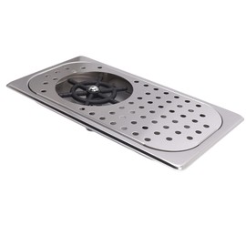 Glass Rinser Cup Washer 304 Stainless Steel Drain Drip Tray Hose Washing Equipment Coffee Shop Bar Glass Sink Rinser (Stainless Steel Color A)