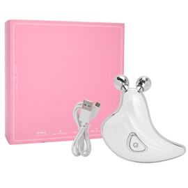 Electric Face Scraping Massager Household Micro Current Skin Lifting Firming Beauty Machine(White )