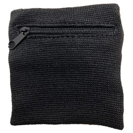 VIEAURA Wristbands with Pockets and Zipper Zipper, Black, Versatile, Sweat Absorbent, Quick Drying, Elasticity, Stretchy, Sports Gym, Walking, Running, Jogging, Cycling, Coin, Key Storage, Wrist Wallet, Wallet, Workout