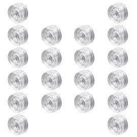 Piutouyar Transparent Guitar Effects Pedal Footswitch Toppers, 20 Pcs Pedal Nail Caps Protection Cap Plastic Guitar Pedal Footswitch Topper Cover Guitar Pedal Button Caps