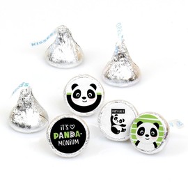 Big Dot of Happiness Party Like a Panda Bear - Baby Shower or Birthday Party Round Candy Sticker Favors - Labels Fit Chocolate Candy (1 Sheet of 108)