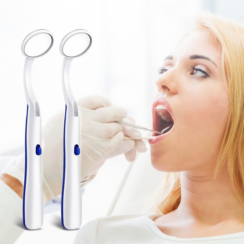 Ceonam 2 Pcs Dental Mirror with Light Tool LED Lighted