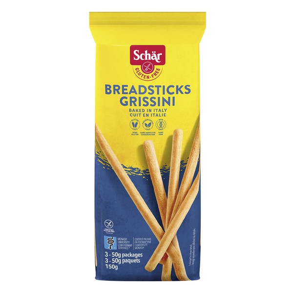 Schar Gluten-Free Breadsticks - Non GMO, Lactose Free, Preservative Free, 150g