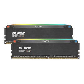 OLOy DDR4 RAM 32GB (2x16GB) Black Hairline Blade RGB 3200 MHz CL16 1.35V 288-Pin Desktop Gaming UDIMM (MD4U1632161BRKDA)