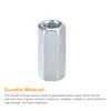 sourcing map 3pcs M14x19x45mm Coupling Nuts - Galvanized Carbon Steel