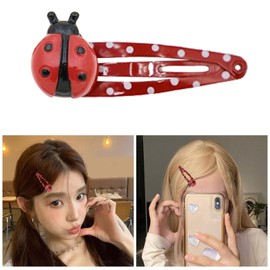 Ladybug Hair Clips Birthday Party Cartoon Animal Hair Clips Side Pins Women Girl Lovely Barrette Hats 4pcs