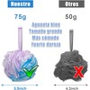 Juego de 4 Esponjas de Baño Extra Grandes de 75g