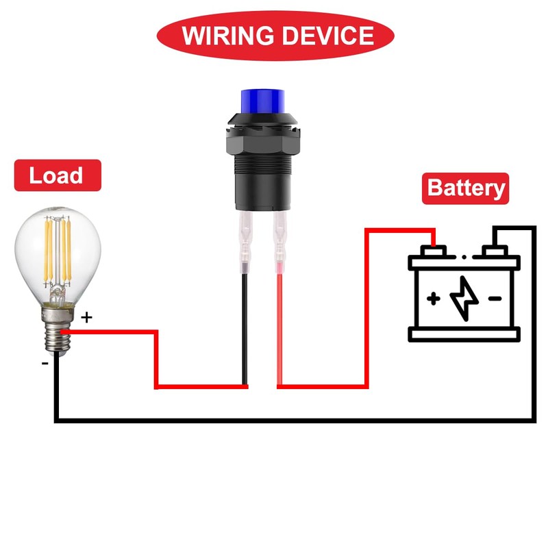 12mm Mini On/Off Switch with Latch 250V 1.5A 125V 3A