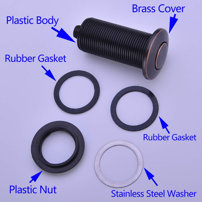 BESTILL Sinktop Switch Push Button for Garbage Disposal, Oil Rubbed